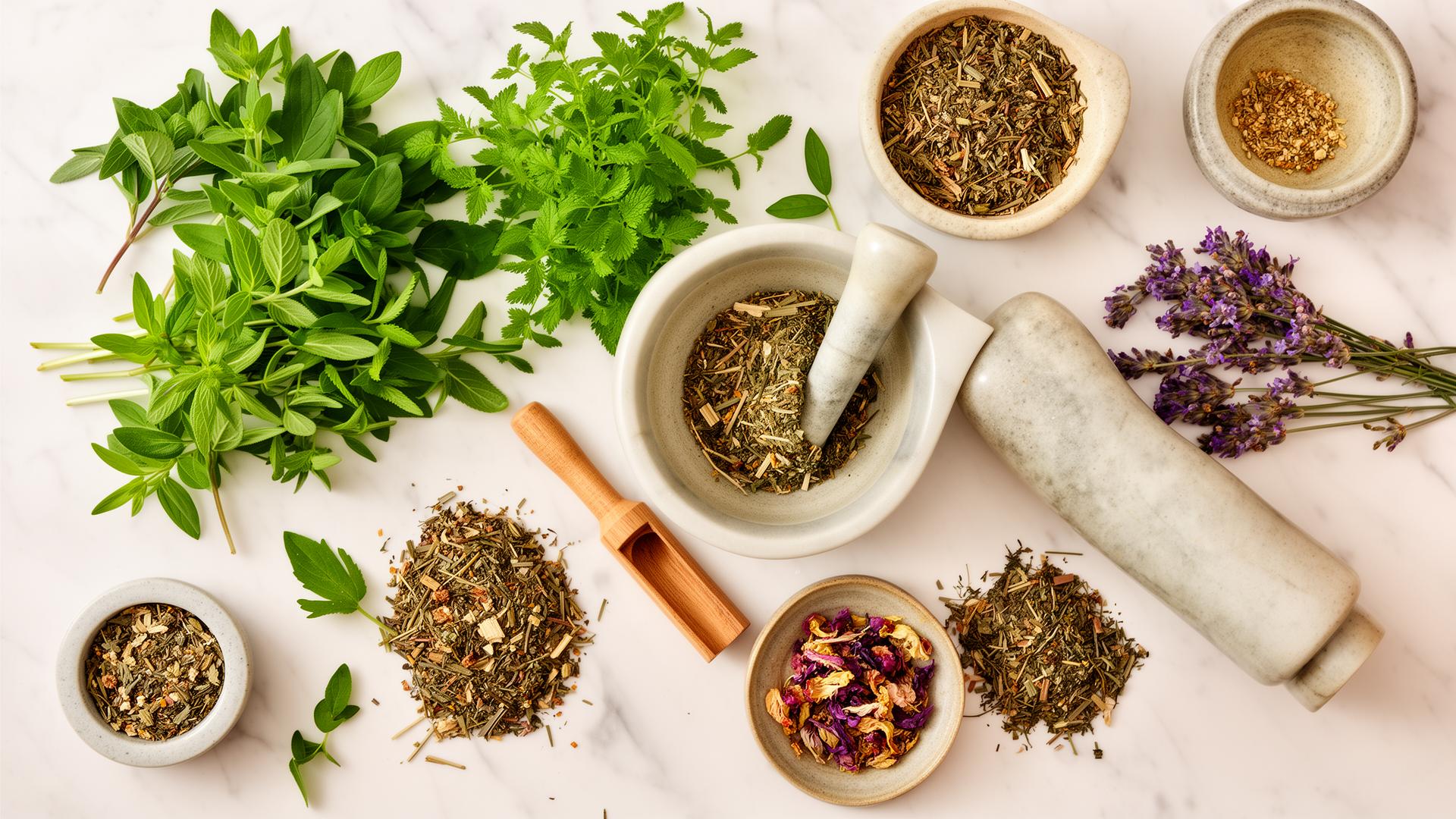 Herbal remedies background
